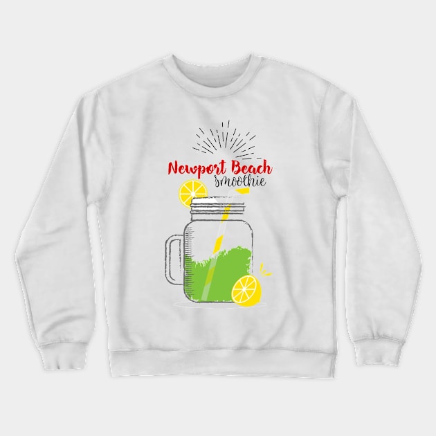 Summer vacation in Newport Beach, USA Crewneck Sweatshirt by ArtDesignDE